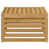 Outdoor Footstool Solid Acacia Wood White 59 x 59 x 37 cm 901488