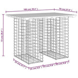Garden Table Gabion Design 100x70x72 cm Impregnated Wood Pine 834367