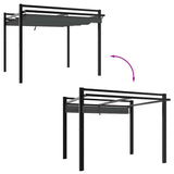 Garden Gazebo with Retractable Roof Anthracite 3x3 m Aluminium 4003969