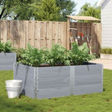 ZNTS Garden Planter Grey 150x100 cm Solid Wood Pine 3295441