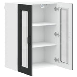 Wall Glass Cabinet PORTO Black 60 x 31 x 80 cm Engineered Wood 885436