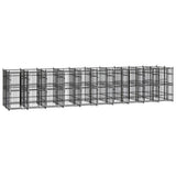 Outdoor Dog Kennel Steel 18.43 m 3097945