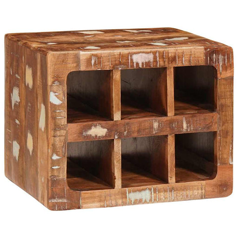 Wine Rack Wall-mounted Brown 44 x 30 x 35 cm Solid reclaim wood 4104574