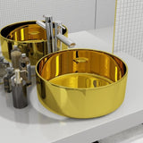 Wash Basin 40x15 cm Ceramic Gold 143500