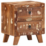 ZNTS Bedside Cabinet 40x32x46 cm Solid Wood Reclaimed 4104513