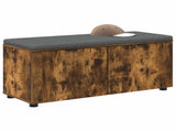 Hall Bench with Cushion with Shelf Smoked Oak 100 x 38 x 46 cm 891492