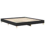 Bed Frame Black Engineered Wood, Solid Pine Wood, Plywood 3329022