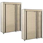 ZNTS Folding Wardrobes 2 pcs Cream 110x45x175 cm Fabric 282424