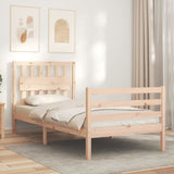 Bed Frame without Mattress Single Solid Wood 3194276