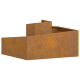 Garden Planter Brown 80 x 80 x 50 cm Weathering Steel 873584