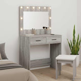 Dressing Table Grey Sonoma 78.5 x 41 x 135 cm Engineered Wood 865033