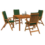 5-Piece Garden Dining Set 5 pcs Natural Solid Acacia Wood 3434619