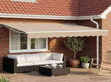 Manual Awning Frame with LEDs Beige and White 3 x 2 m 3420528