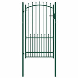Fence Gate with Spikes EMMEN 104 x 134.5 cm Lockable 146396