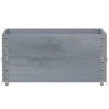 Pallet Collars 2 pcs Grey 80x60 cm Solid Wood Pine 4010270