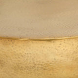Coffee Table Hammered Aluminium 70x30 cm Brass 246508