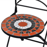 Garden Chair Set of 2 Terracotta Powder-coated iron Foldable 41535