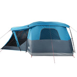Camping Tent with Porch 4-Person Blue Waterproof 94537