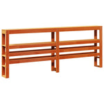Bed Frame without Mattress Wax Brown 180x200 cm Super King Solid Wood Pine 3305847