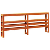Bed Frame without Mattress Wax Brown 180x200 cm Super King Solid Wood Pine 3305847