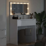 Bedroom Dressing Tables High Gloss White 80 x 39.6 x 135 cm 888971