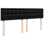 ZNTS Box Spring Bed with Mattress Black 180x200 cm Fabric 3285983