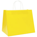 Paper Bags 250 pcs with Handles Yellow 32x22x24 cm 4101791