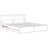 Bed Frame with Storage and Headboard Artisan Oak 180 x 200 cm 3445827