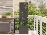 Garden Privacy Screen Black 32 x 150 cm Cold-rolled steel 876364