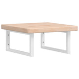 Basin Shelf Wall Mounted Steel and Solid Wood Oak 3302388