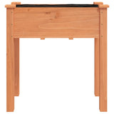 Planter with Liner Brown 71x37x76 cm Solid Wood Fir 364231