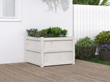 Garden Planter White 60x60x60 cm Solid Wood Pine 837426