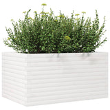 Garden Planter White 90x60x45.5 cm Solid Wood Pine 847279