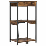 Bedside Cabinet Smoked Oak 41 x 31 x 76 cm Engineered Wood 859547