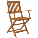 Dining Set Natural Wood Solid Acacia Wood Medium Foldable 3060198
