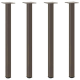 ZNTS Coffee Table Legs 4 pcs Natural Steel 72-74 cm Steel 4012459