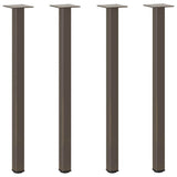 Console Table Legs 4 pcs Natural Steel 72-74 cm Steel 4012459