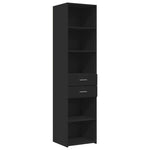 Slim Storage Cabinet Black 45x42.5x225 cm Engineered Wood 3281295