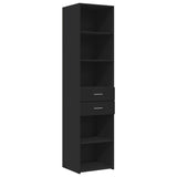 Slim Storage Cabinet Black 45x42.5x225 cm Engineered Wood 3281295