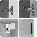 Bathroom Furniture Set Wall-mounted 4 pcs Concrete Grey 3393006