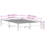 Bed Frame without Mattress 120x200 cm Solid Wood Pine 842702