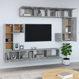 ZNTS Wall-mounted TV Cabinet Grey Sonoma Engineered Wood 3114596