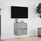 TV Wall Cabinet with LED Lights Concrete Grey 41x31x45 cm 852277