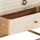 Chest of Drawers 55x30x76 cm Solid Wood Mango and Iron 372011