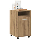 Cabinet with Wheels Artisan Oak 33x38x60 cm Engineered Wood 856563
