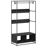 Wardrobe Black 90x50x180 cm Engineered Wood 849294