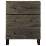 Sideboards 2 pcs Black 60x33x75 cm Solid Wood Mango 3309998