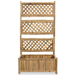 Garden Raised Bed with Trellis Bamboo 70 cm 43714