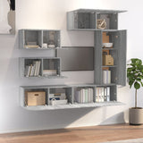 6 Piece TV Cabinet Set Grey Sonoma Engineered Wood 3114556