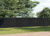 Fence Panel Grey 1564x186 cm WPC 3282797